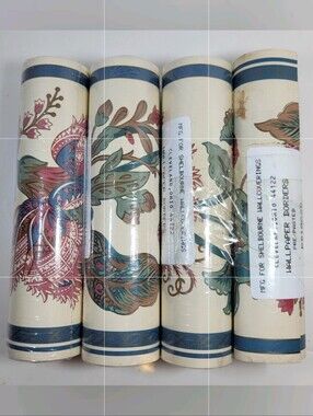 Shelbourne Wallcoverings Floral Wallpaper BORDER 4 Rolls, 5 Yards x 7"  Vintage